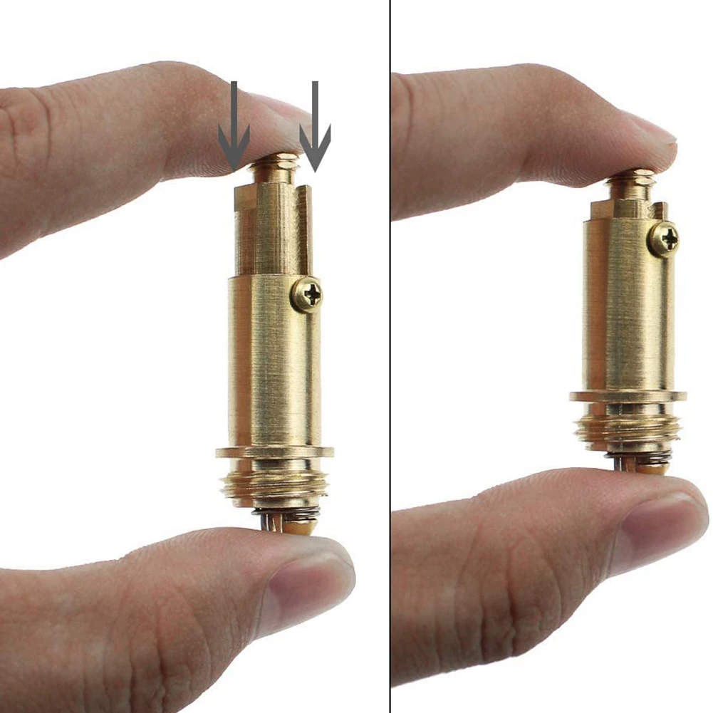 Plumbing Tool 6 PCS Sink Plug Replacement Basin Bath Waste Click Clack Spring Brass Plug Bolt For Kitchen Sink Bath Tub Drain Stopper