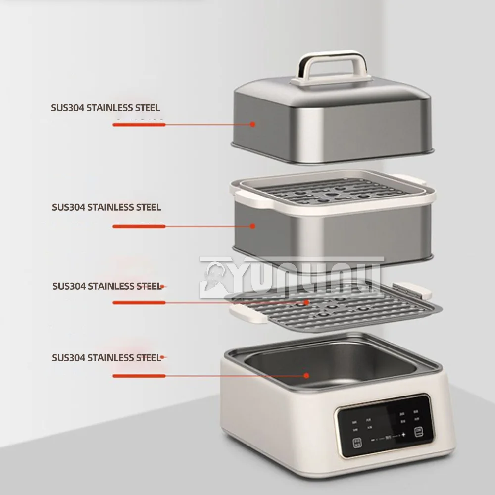 Multifunctional Electric Steamer Cooker Fully Automatic Dumpling Steamer Stainless Steel Breakfast Machine Cuiseur Vapeur