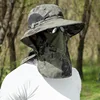 60-65cm Big Head Unisex Men  Women Fisherman Hat Fat Man Big Number Neck Protector Face Shading Sunscreen Hat Leisure Travel Hat 5