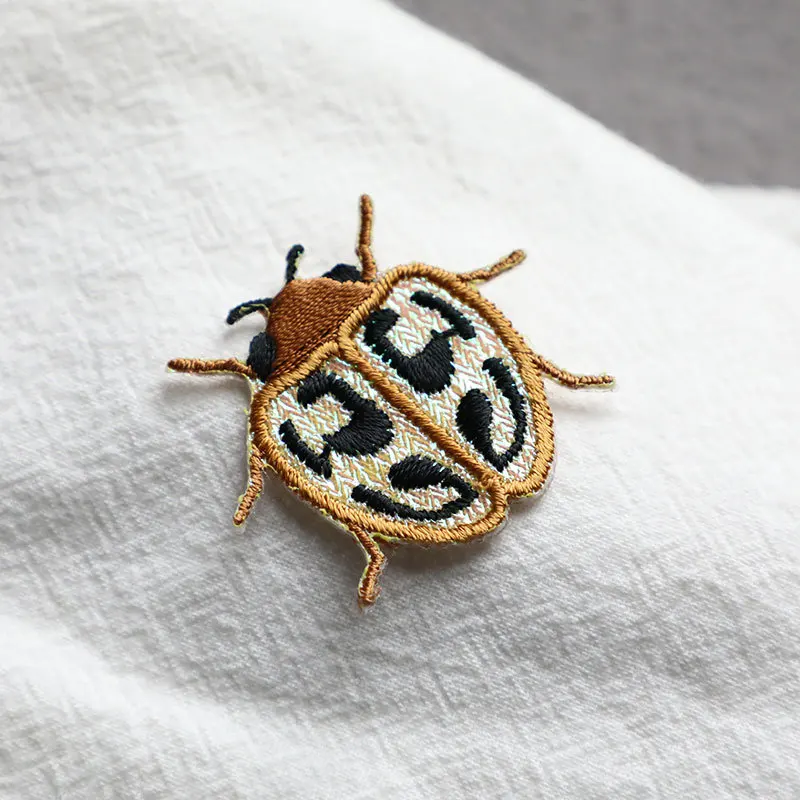 Embroidered Ladybug Cute Small Patches for Kids Clothing, DIY Iron-On Appliques