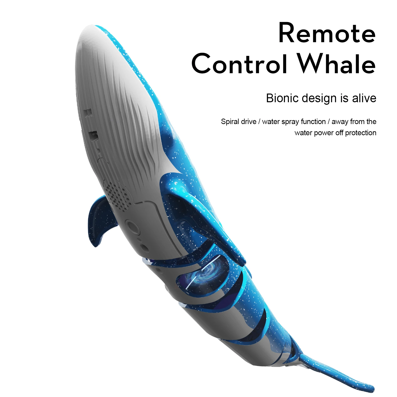 B4 2.4G Mini RC Water Spray Dive Whale Dual Propellerf Drive Waterproof Wireless Remote Control Whale Shark Gifts Toys for child 2