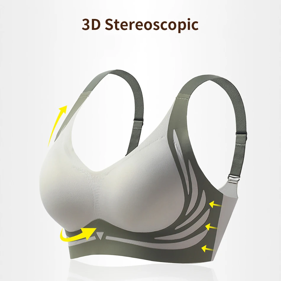 Women Maternity Bra Comfort Anti-Gravity Seamless Push-Up Contrast Color Bralette Wireless No Trace Vest Style Sports Bras 4