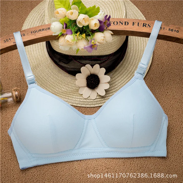 Sexy Simple Pure Cotton Women Bra Fashion New Adjustable No Wire Seamless  Bra Girl Comfortable Breathable Underwears A B Cup - Bras - AliExpress