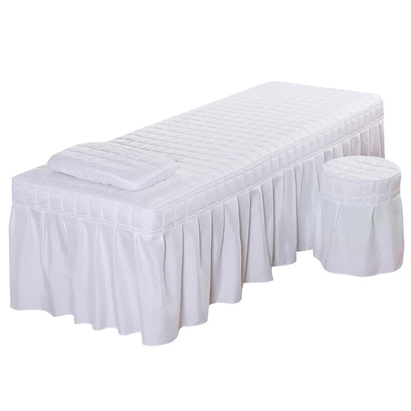 Güzellik Salonu Çarşaf Salon Kalın Kapitone Yatak Kısa Güzellik Yatağı Etek Yatak Örtüsü Yüz Deliği Vücut Masajı SPA Yatak Örtüsü