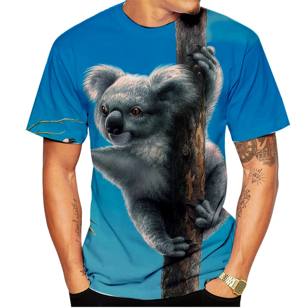 

3D Print T Shirt Fashion Cute Animals Personality Men and Women Harajuku Casual Short-sleeved T-shirt