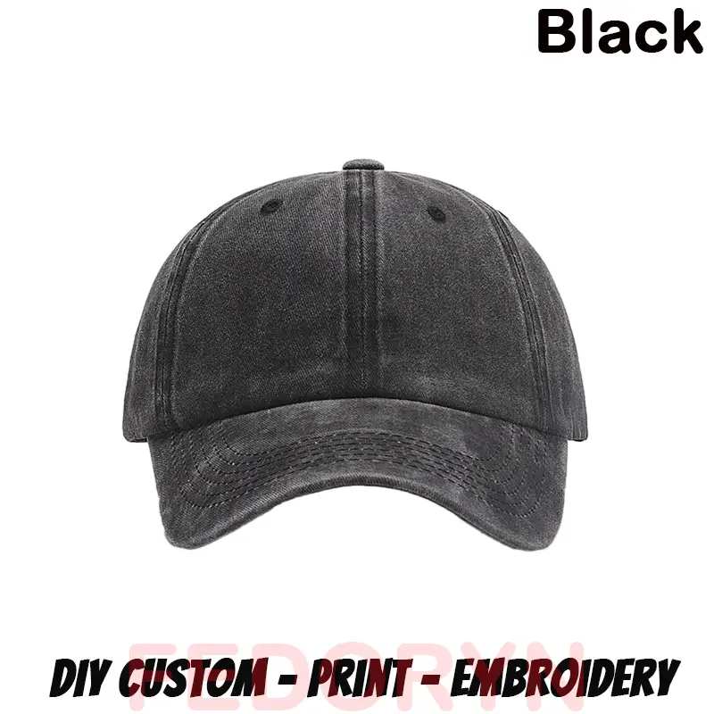 Fedoryn Custom Logo Baseball Cap for Men and Women DIY Design Letter Embroidery Retro Hat Customize Cap Graphic Print Wholesale - Image 19