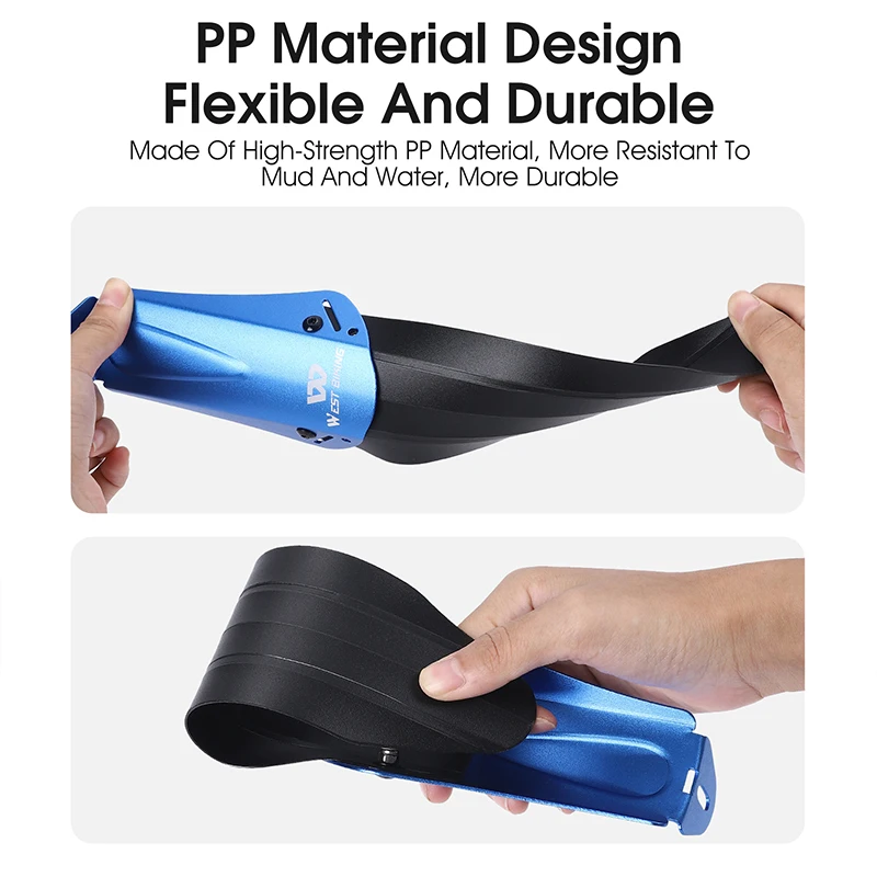 WEST BIKING Bicycle Fender Aluminum Alloy Mudguard Wings Mud Splashing Prevention Bracket Bicycle Parts for 14-20 Inch MTB Bike