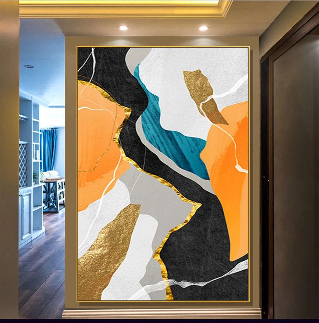 

Home Good Wall Art Gold Foil Textured Abstract Oil Painting Artwork Pure Handmade Wall Decoration Paintings Decoration Salon