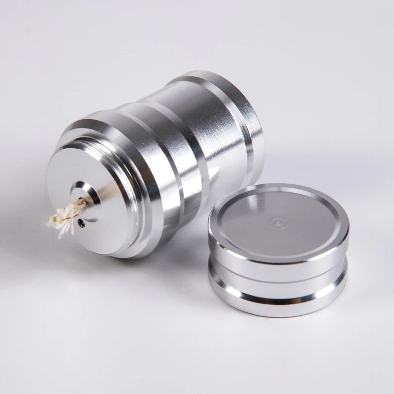 Compact Aluminum Alloy Mini Alcohol Lamp for Outdoor Survival and Camping Adventures