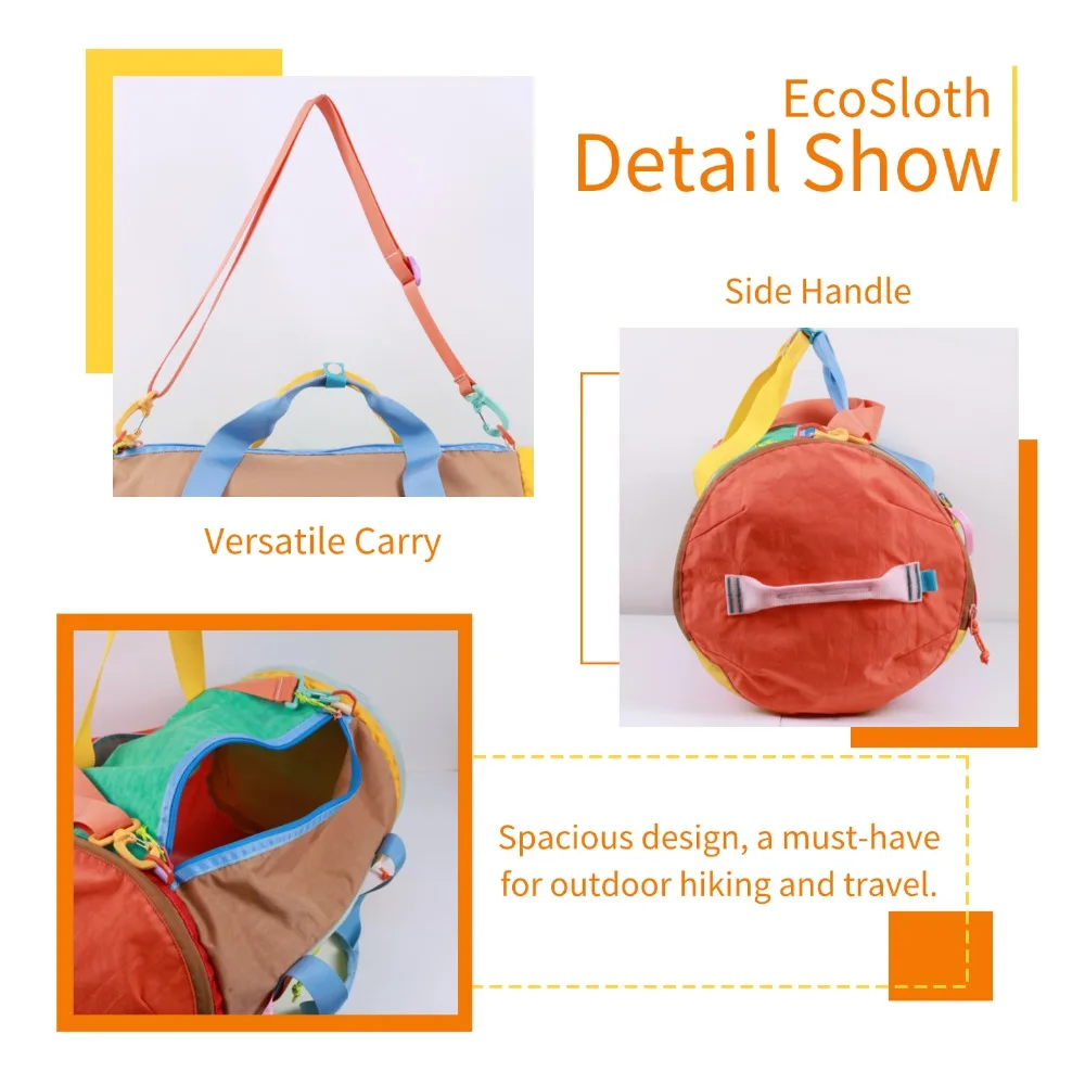 EcoSloth Unisex Travel Bag Multifunctional Foldable Large Capacity Outdoor Airport Duffle Tote Big Water-Resistant School Bags 5