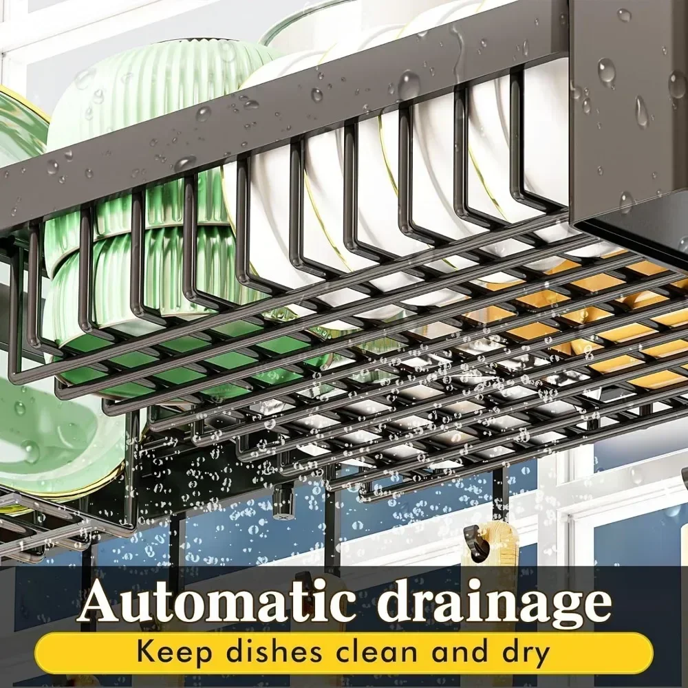 Over The Sink Rack, Fits All Sinks, Adjustable Dish Drying Rack, Dish Drying Rack Above Kitchen Sink, Easy Installation 3