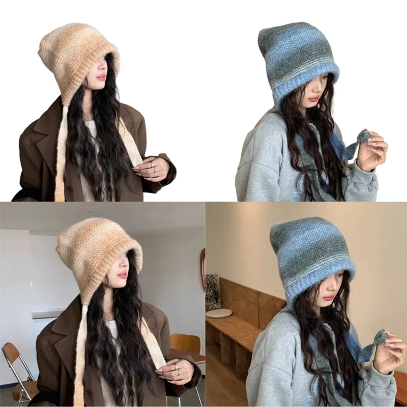 

Women Winter Beanie Hat Peruvian Cover Ears Beanie Caps Ski Ear Flaps Caps Wool Knit Skull Caps Warm Ski Snow Hats Gifts