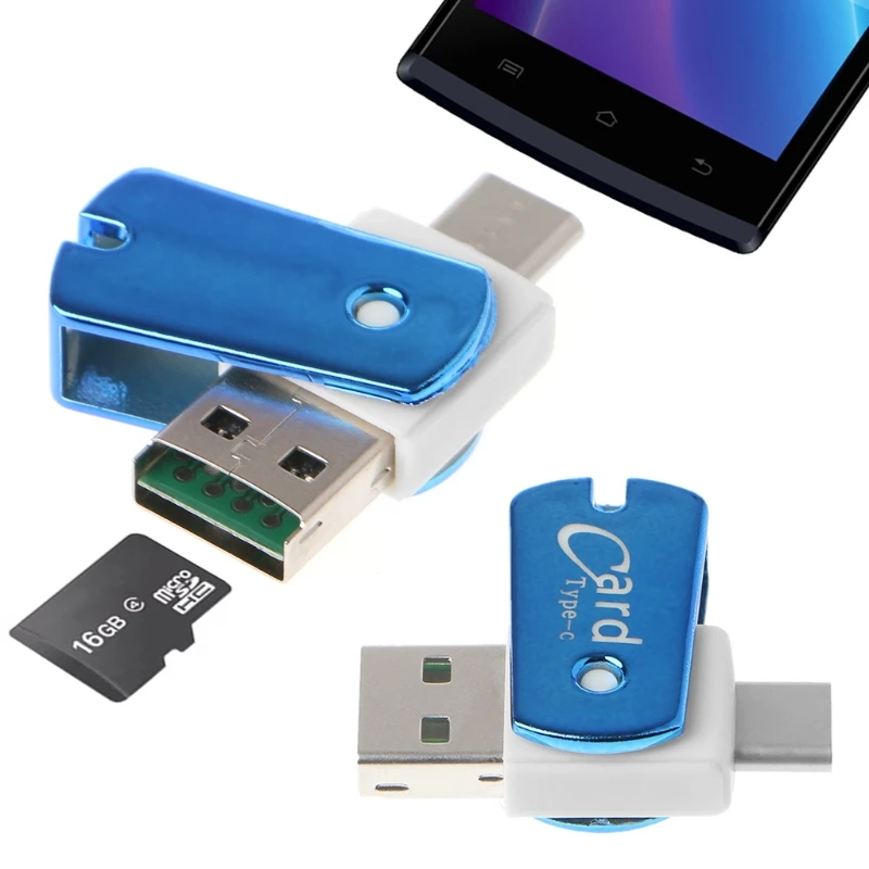 OFBK Multifunction USB 3.1 Type C Card Reader to Card Reader Adapter