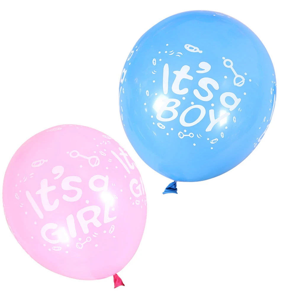 10 Stück 12 Zoll Junge Blau Mädchen Rosa Latex Ballons Baby Geschlecht Geheimnis Ballon Baby Dusche Geschlecht offenbaren Geburtstag Party Dekoration – Detail 2