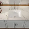 Undermount Bathroom Sink 18x14 Inch White Rectangular Ceramic Bathroom Sink Deep Basin with Overflow Vanity Basin Hand Basin 2