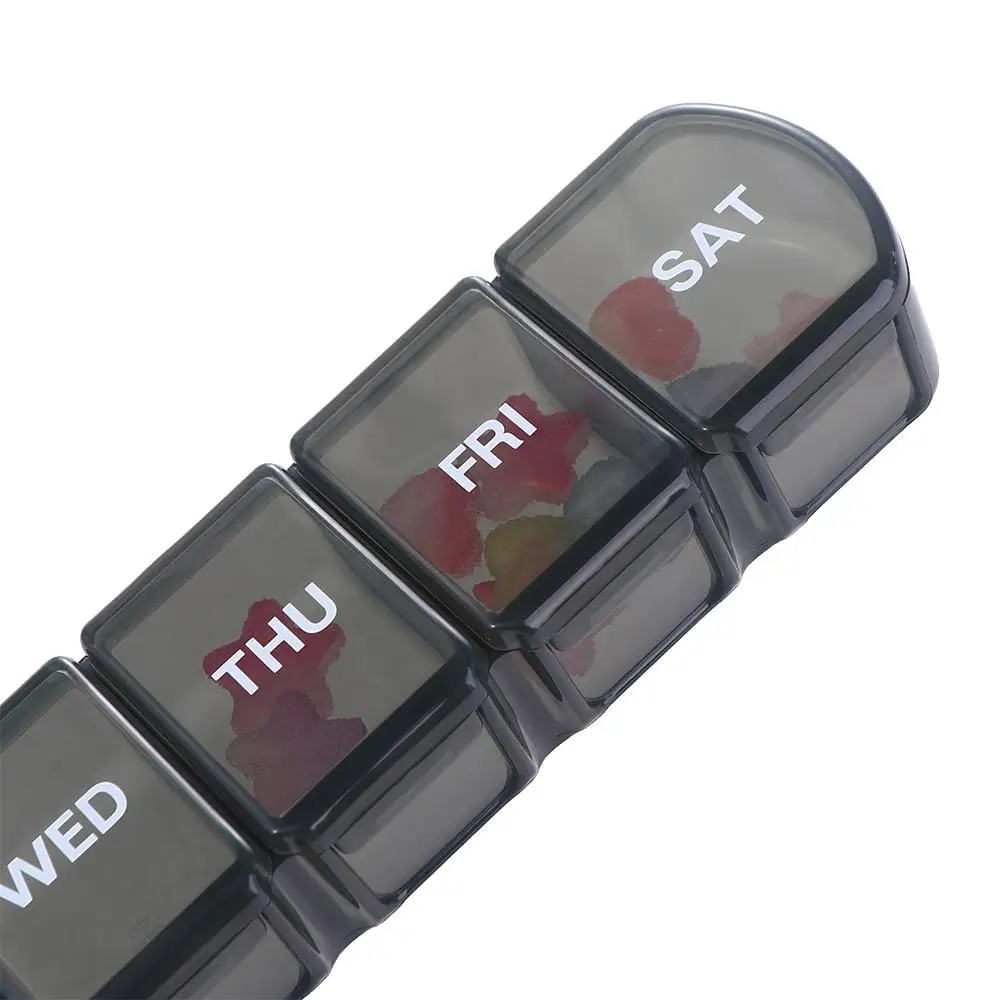 Container Tablet Splitters 7 Compartments Plastic Travel Pill Case Mini Dispensers Medicine Boxes 7 Days Pill Storage Box