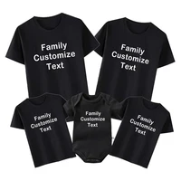 Custom Family Shirt Personalized Family T-shirts Custom Text on Shirt Cotton Unisex Tshirts Daddy Mommy Kids Shirt Baby Bodysuit 1