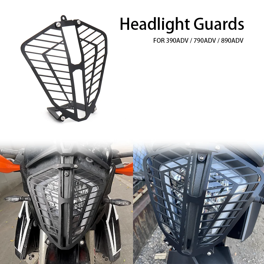 

Motorcycle Accessories HeadLight Guard Cover Head Light Grille Protector For 390 ADV 790 Adventure 890 ADVENTURE 2019-2023 2022