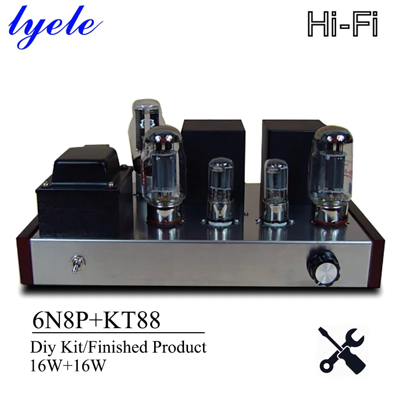 Lyele Audio Kt88 Vacuum Tube Amplifier Diy Kit Hifi Amplifier Class A Power Amp High Power 16w*2 Single Ended Audio Amp