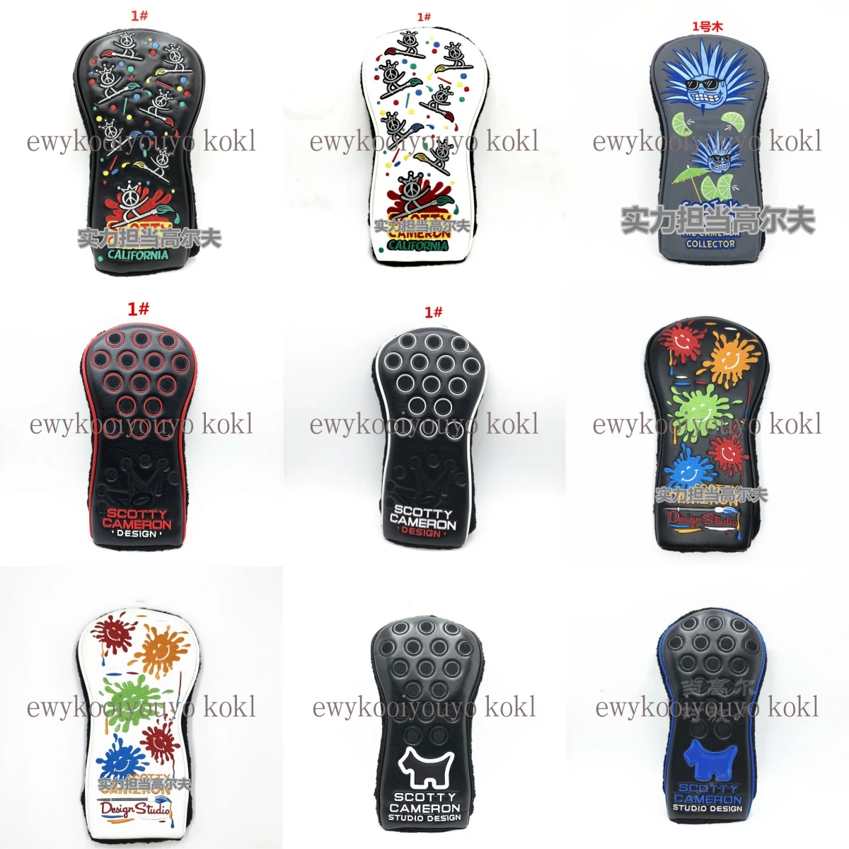 Snow Man Crown Golf Club Driver Fairway Woods Hybrid Ut Headcover Studio Design Cattle Sun Flower Lemon Tree Golf Head Cover golf club headcover