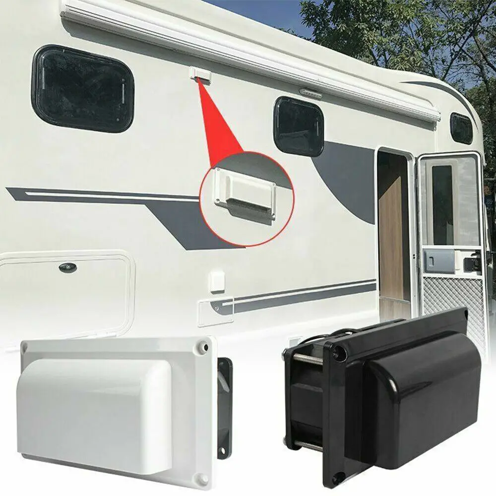 

DC12V 6W Range Hood Exhaust Fan Black/White Vent Quick Exhaust Oil suction Kitchen vent For Motorhome Caravan Accessories