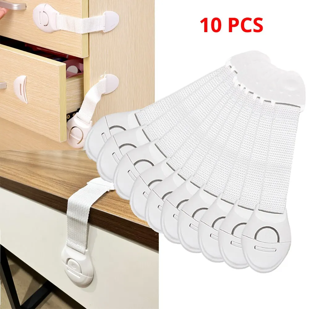 Cabinet Lock 10pcs Kids Safety Baby Proof Security Protector Drawer Door Plastic