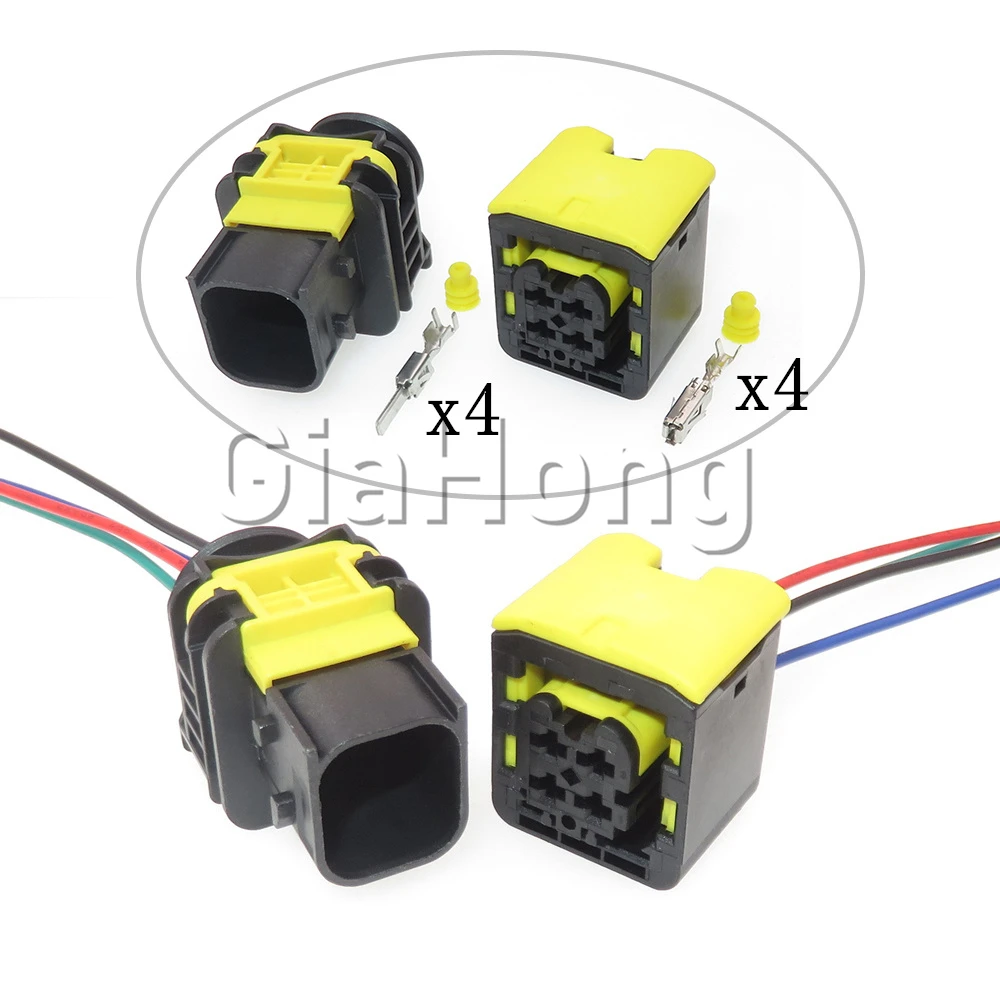 1 Set 4 Ways Parts 1-1418390-1 AC Assembly Car Wire Cable Adapter 1-1703819-1 Auto Oxygen Sensor Electrical Plug 1-1703818-1