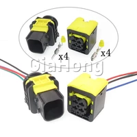 1 Set 4 Ways Parts 1-1418390-1 AC Assembly Car Wire Cable Adapter 1-1703819-1 Auto Oxygen Sensor Electrical Plug 1-1703818-1