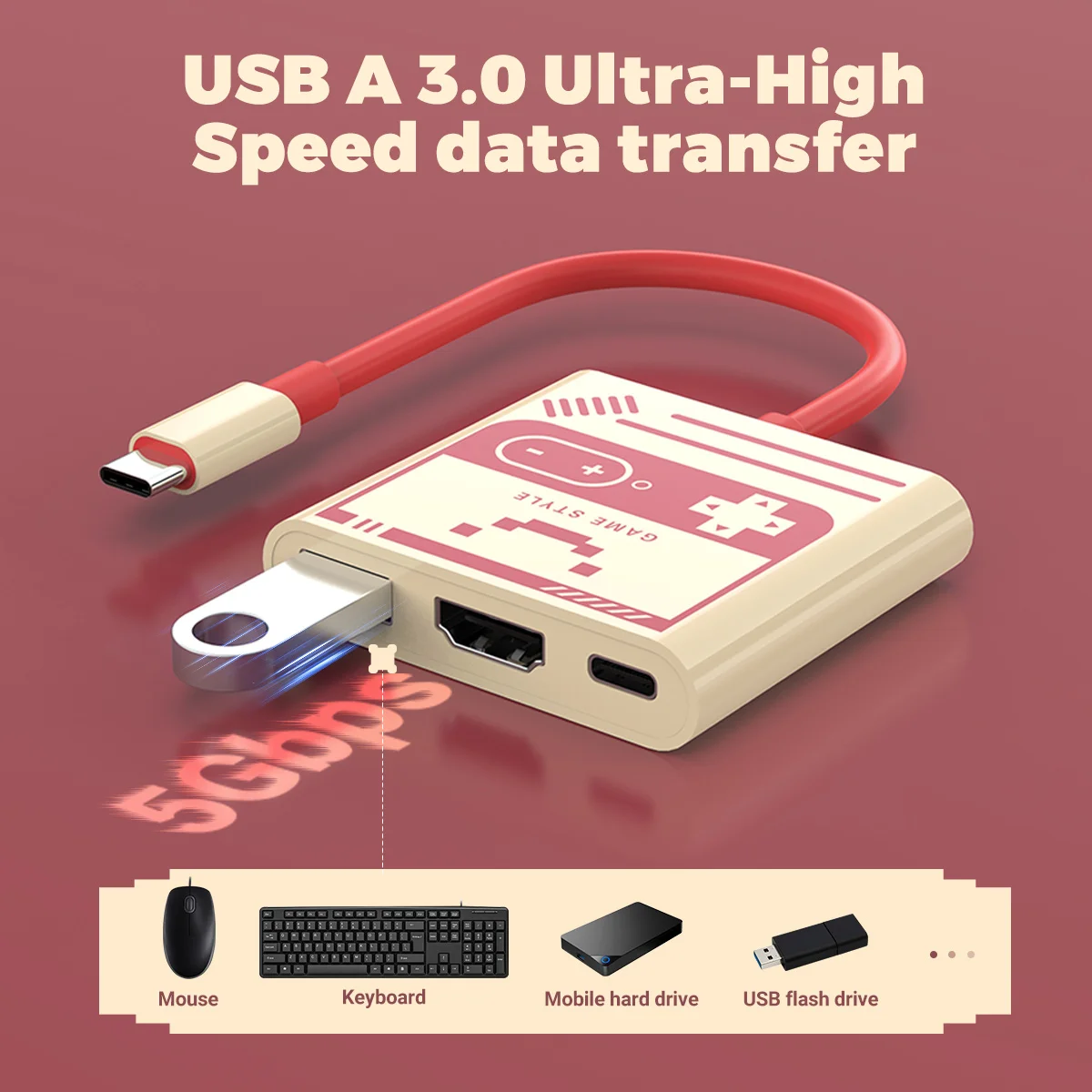 Portable Switch/Swith Oled TV Dock HDMI USB 3.0 USB C 100W Charging Port 4K 1080P Video Output Usb Hub For usb hub adapter type c docking station usb port adaptor usb hub converter cable converter docking station