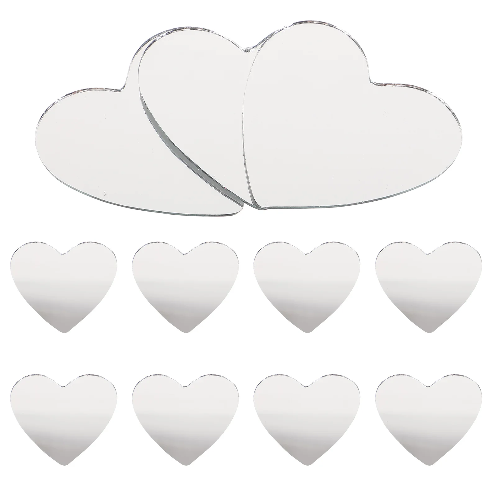 

20 Pcs Travel Vanity Mirror Small Heart Household Make up DIY Lens Alloy Mini Make-up