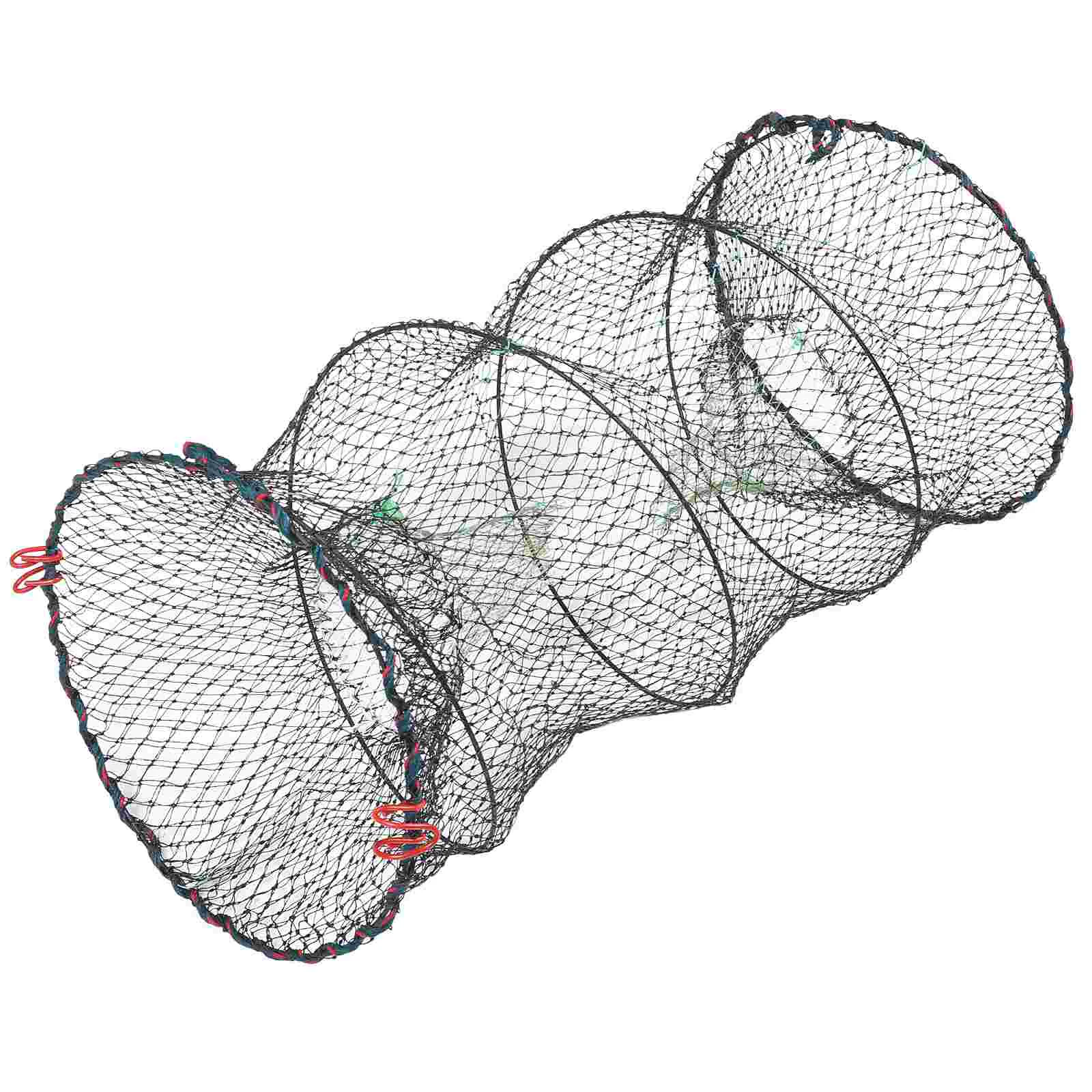 

Round Foldable Portable Bait Cast Mesh Trap Net for Fish Lobster
