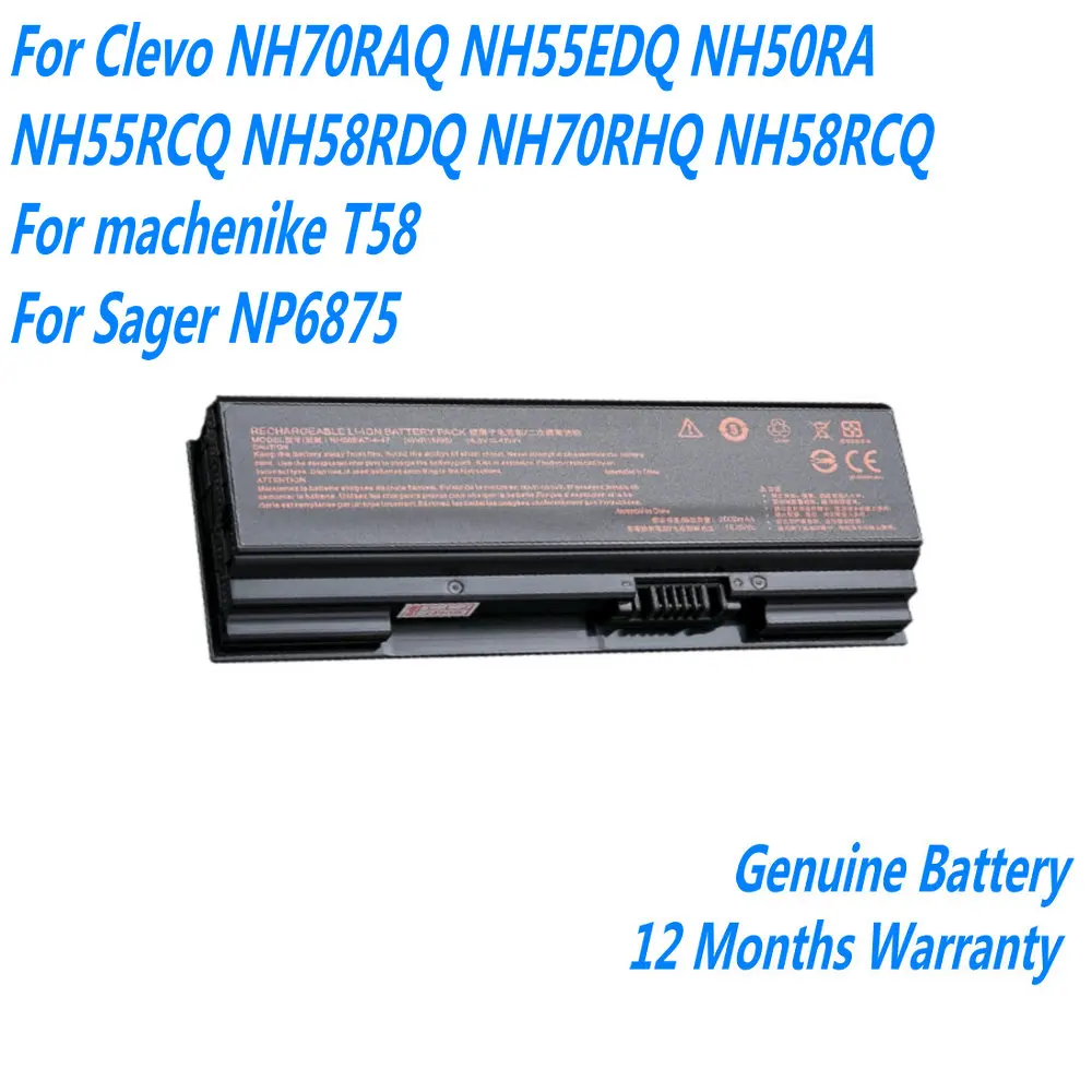 NH50BAT-4 (4ICR19/66) Laptopbatterij voor Clevo NH50ED NH50RA, NH50RC
