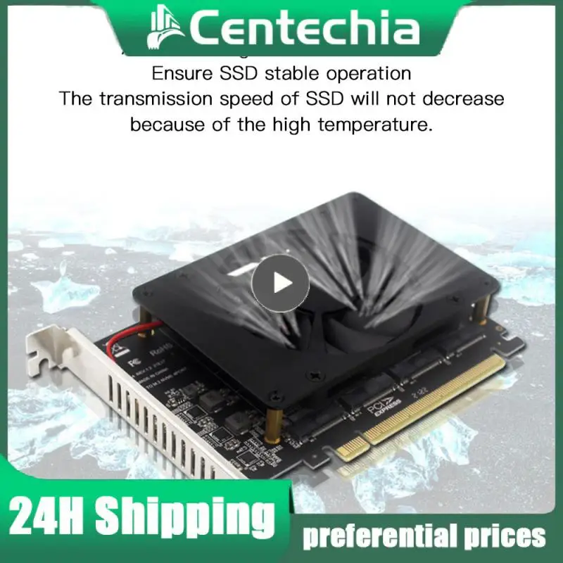 

Диск M.2 NVMe SSD PCIe X16, адаптер PCI Express 4,0 X16, переключение на 4 порта, Адаптерная карта M.2 поддерживает RAID PCIe bifurкацию