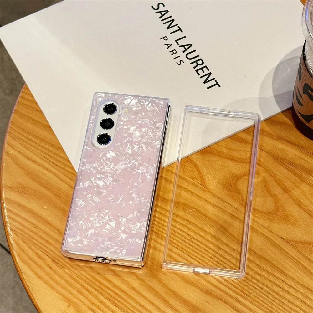 Luxurious Aurora Shell Pattern Ultra Slim Acrylic Shockproof Phone Case