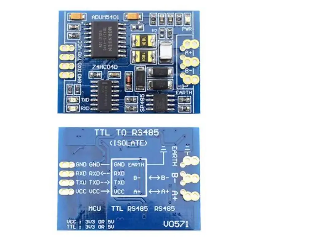 RU 5V TTL to RS485 module 485 to TTL with isolation MCU serial port ...
