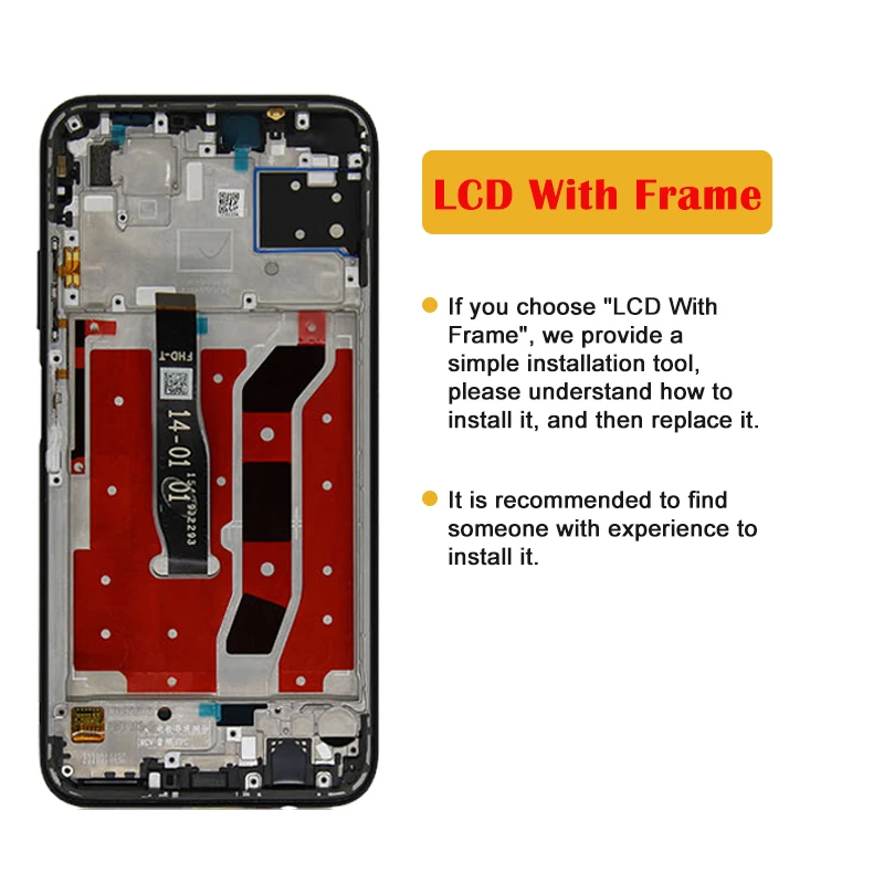 Schermo LCD Per Huawei P40 Lite 4G / Nova 6 SE / Nova 7i Con Kit Riparazione - Modelli JNY - 6