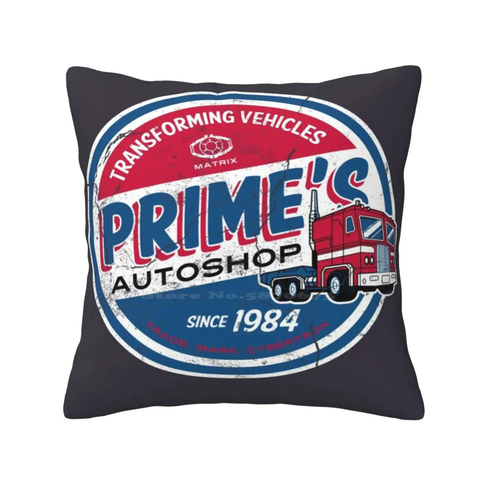 Prime'S Autoshop-Vintage Distressed Style-Garage Home Sofa Car Waist Throw Federa Autobots Decepticon Garage Robot Travestimento