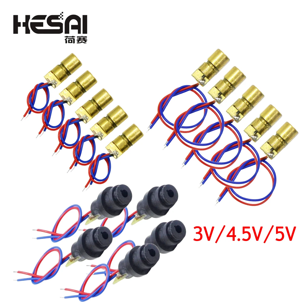 industrial brass 532nm 5mw 10mw line 3v 3 7v green laser diode lazer module 5PCS Laser Diode 650nm 3V/5V 5mW Red Point Laser Module Head Glass Lens Focusable Industrial Class