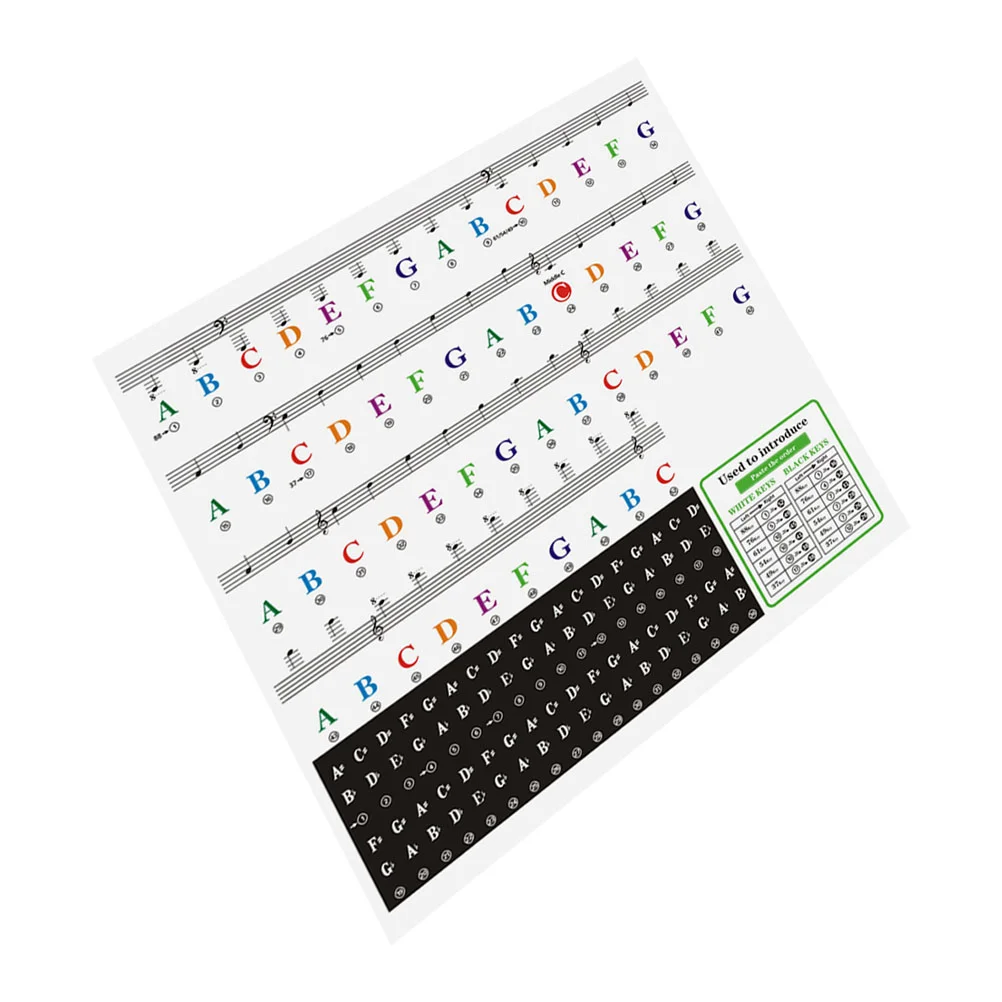 

Piano Stickers Keyboards Beginner Decals Printable Label Music Instrument Supplies