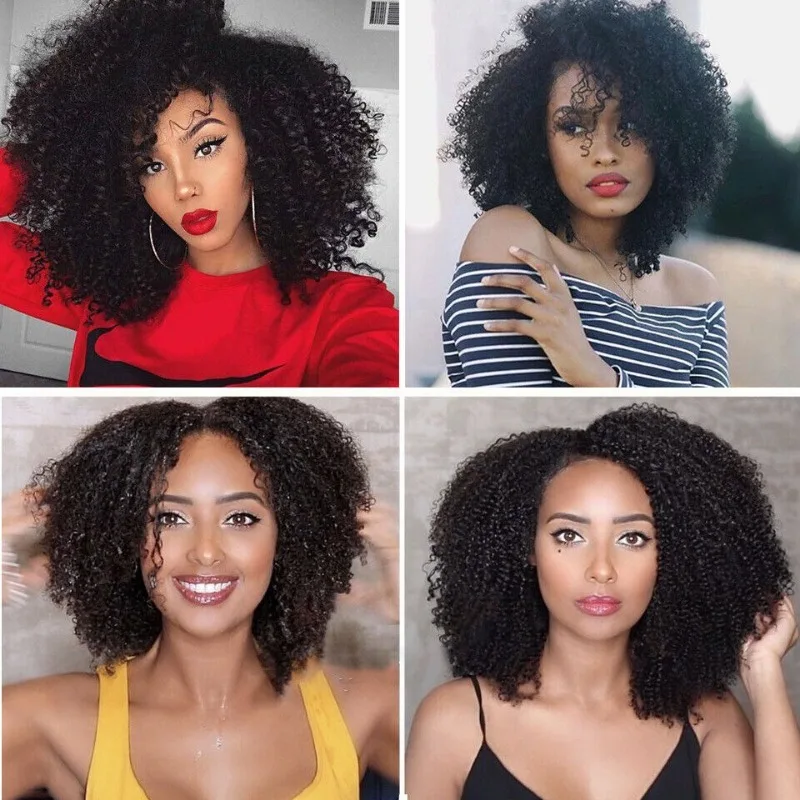 Afro Kinky Curly 13x4 Lace Frontal Human Hair Transparent Lace Frontal Brazilian Virgin Hair High Quality Soft and Silky