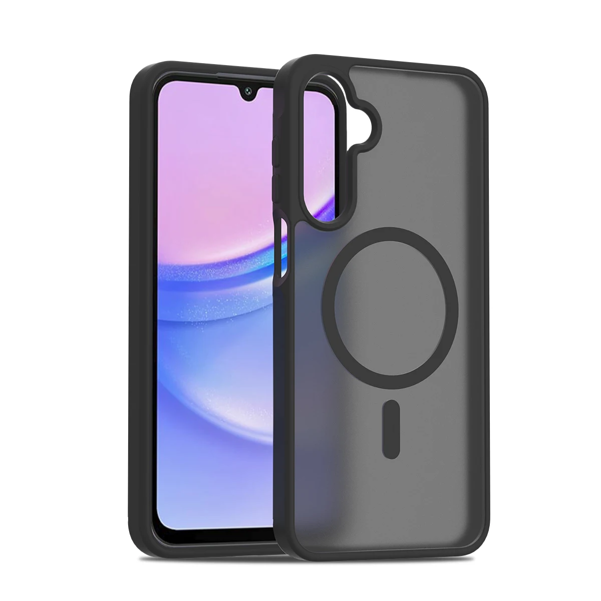 Sleek Magnetic Wireless Charging TPU/PC Case - Smooth Touch Fashion Cover