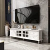 Entertainment Center Wall Unit with Bookshelves for TVs , Stable & Durable Multifunctional TV Stand Media Console Table 6
