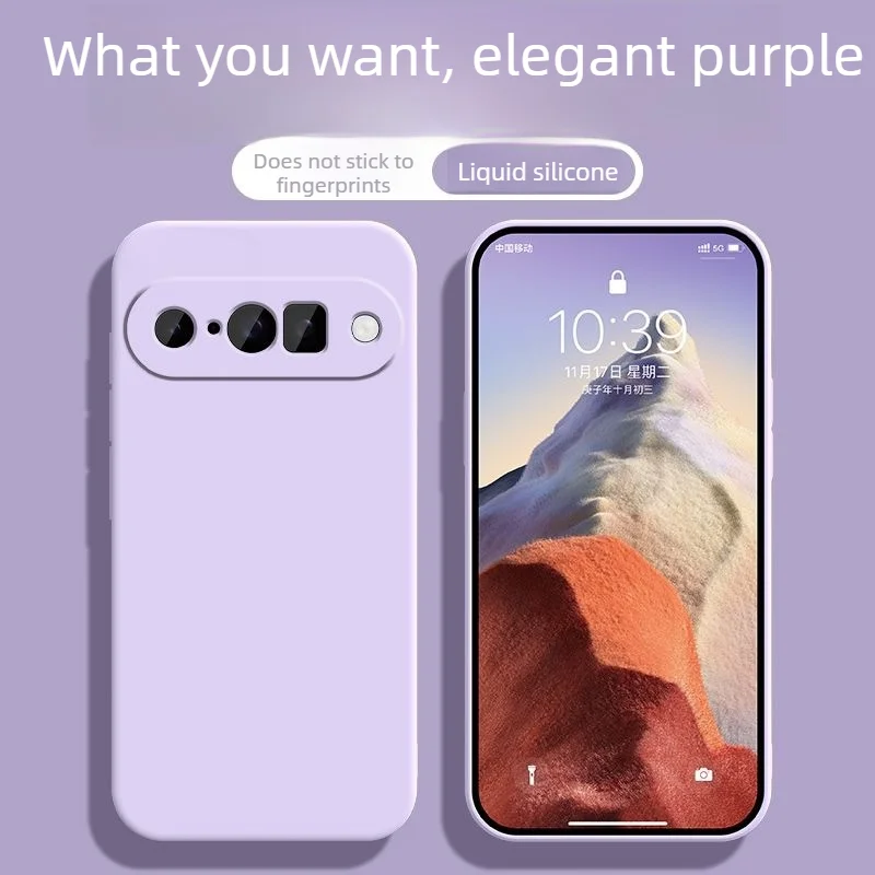 Luxurious Candy Color Liquid Silicone Phone Case with Anti-Lost Strap