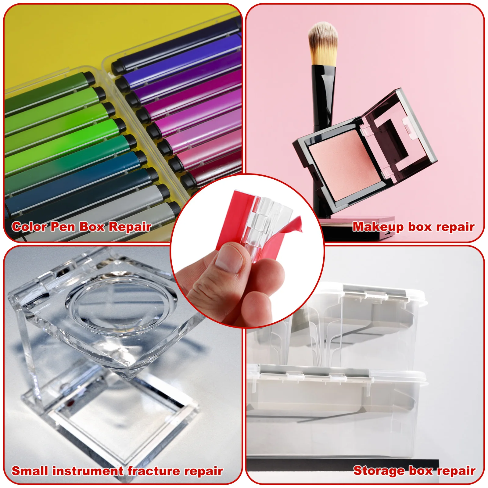 Acrylic Clear Mini Hinges Self-Adhesive Folding Hinge Tools for Cabinet Drawer Furniture DIY Display Stand 30x35mm 20PCS/Set stainless steel hinges,door hinges,plastic hinges