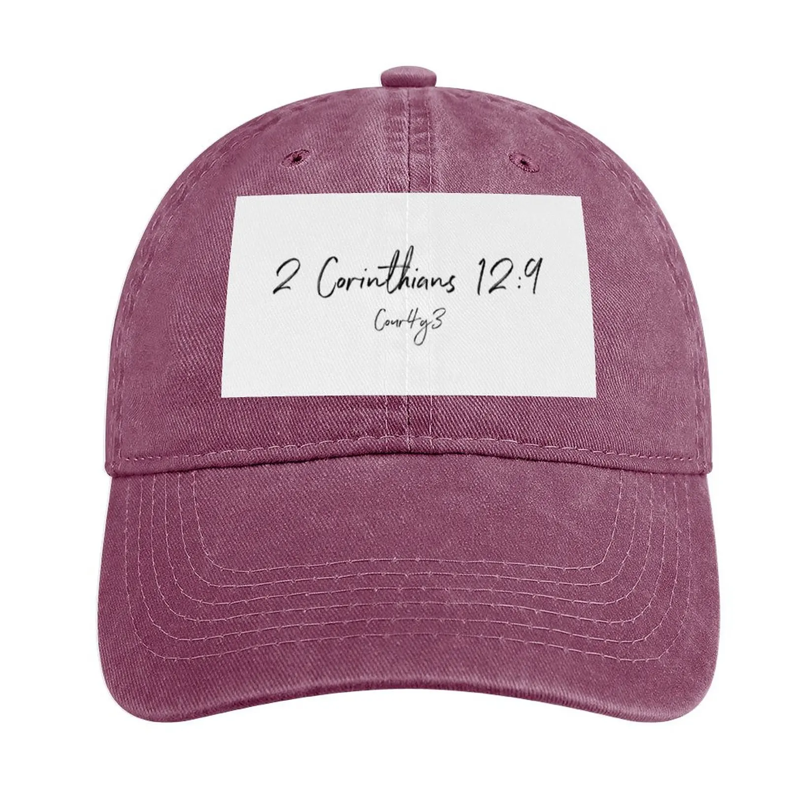 

2 Cor. 12:9 Cour4g3 Merch Cowboy Hat Trucker Cap Kids Hat New In The Hat Visor Mens Hat Women'S
