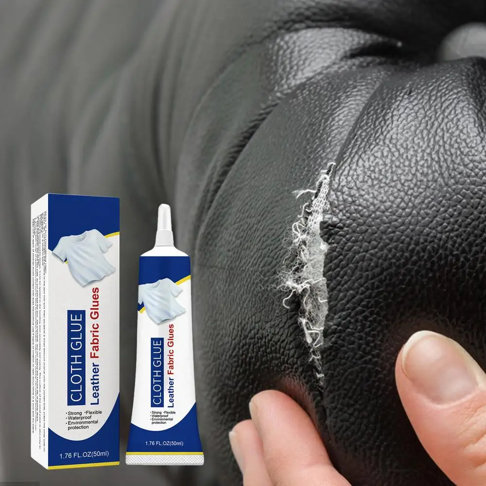 Description Picture 3 of itemPermanent Fabric Glue Washable Adhesive Waterproof Clear Glue For Cotton Flannel Denim Polyester Leather Repairing Crafting Tool