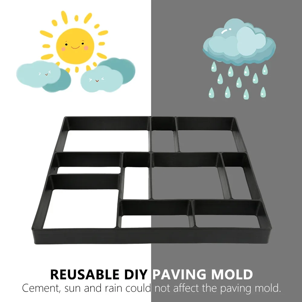 1pcs Garden Path Maker Mold DIY Garden Lawn Paving Mold Stone Brick Concrete Reusable Manual Paving Cement Brick