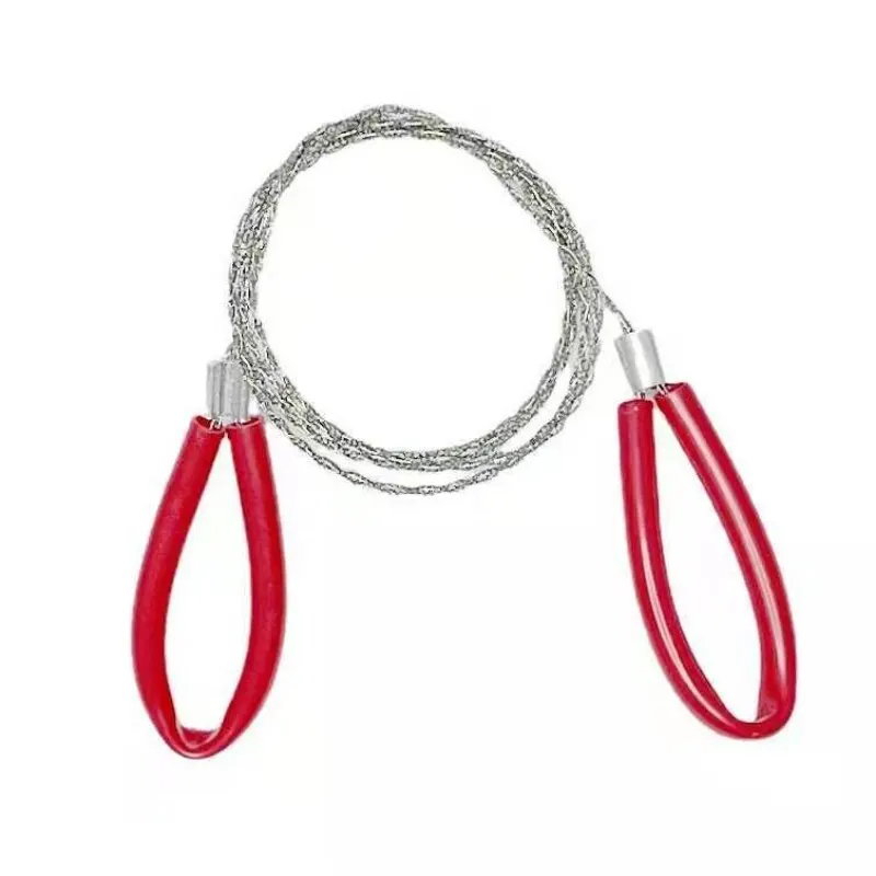 Hand Saw Portable Stainless Steel Wire Saw with Finger Handle for Camping Hiking Pocket