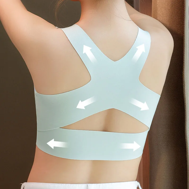 Seamless Bras for Women Front Closure Wire Free Bralette Sport Gather Butterfly Beauty Back Bras Vest Underwear Brassiere Mujer - Image 4