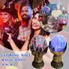 New Glowing Deluxe Cellular Crystal Ball Luminous Witch Electrostatic Spooky Light Serve Skull Hallow Finger Decor Plasma H V2y5 2